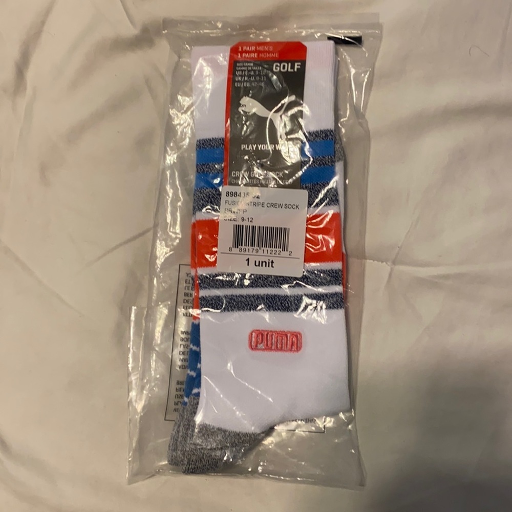men’s puma golf crew socks